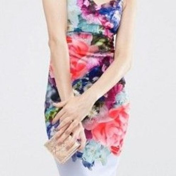 TED BAKER Emore Focus Bouquet Strappy Dress - Picture 4 of 8
